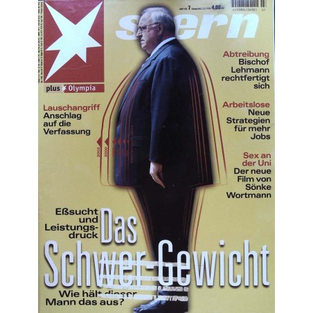 stern Heft Nr.7 / 5 Februar 1998 - Das Schwer-Gewicht