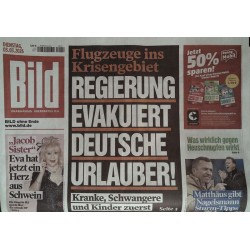 Bild Zeitung Dienstag, 3 März 2026 - Flugzeuge ins Krisengebiet