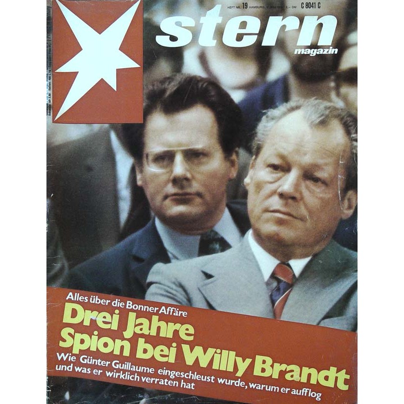 stern Heft Nr.19 / 2 Mai 1974 - Alles über die Bonner Affäre