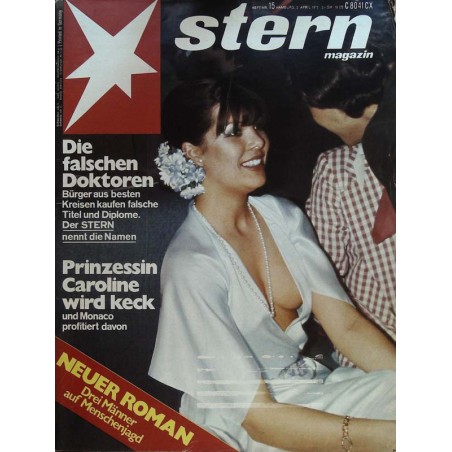 stern Heft Nr.15 / 3 April 1975 - Prinzessin Caroline wird Keck