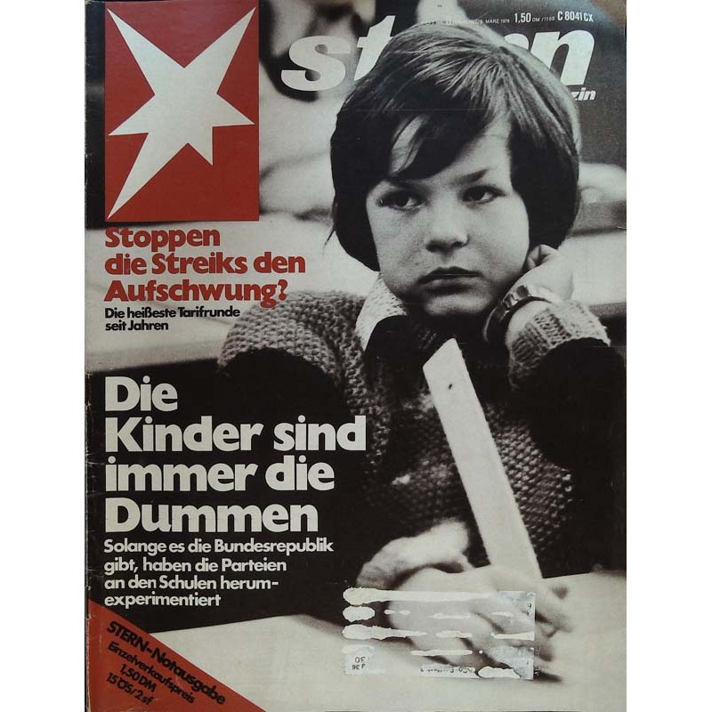 stern Heft Nr.11 / 9 März 1978 - Die Kinder sind immer die Dummen