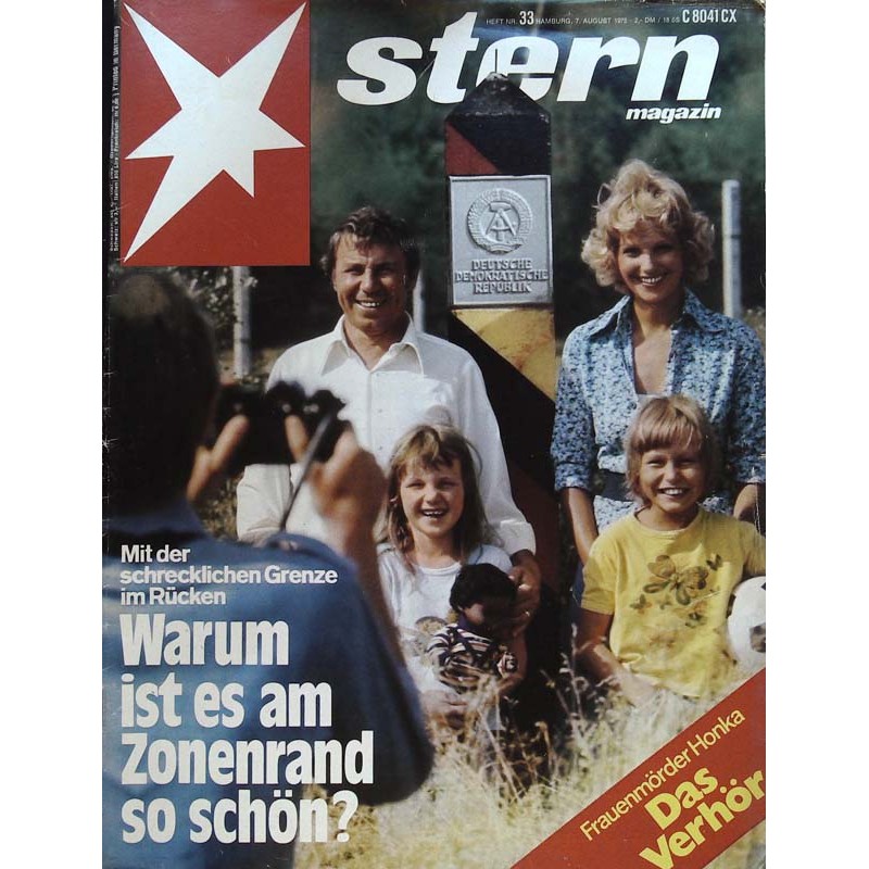 stern Heft Nr.33 / 7 August 1975 - Zonenrand DDR