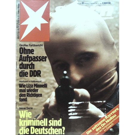 stern Heft Nr.41 / 3 Oktober 1974 - Kriminelle Deutsche