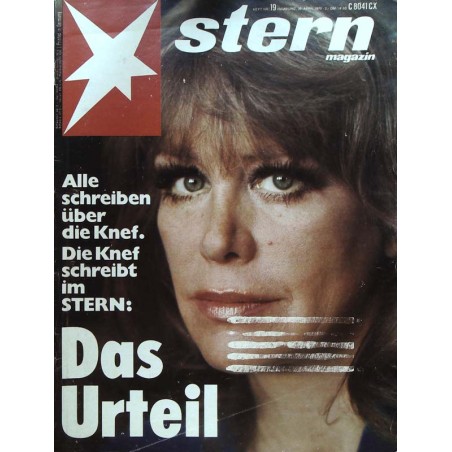 stern Heft Nr.19 / 30 April 1975 - Knef, das Urteil