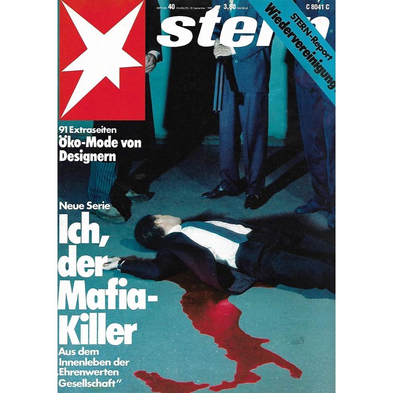 stern Heft Nr.40 / 28 September 1989 - Ich, der Mafiakiller