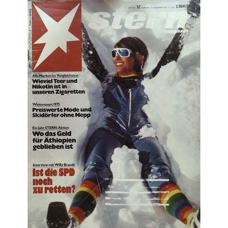 stern Heft Nr.52 / 19 Dezember 1974 - Mode und Skidörfer