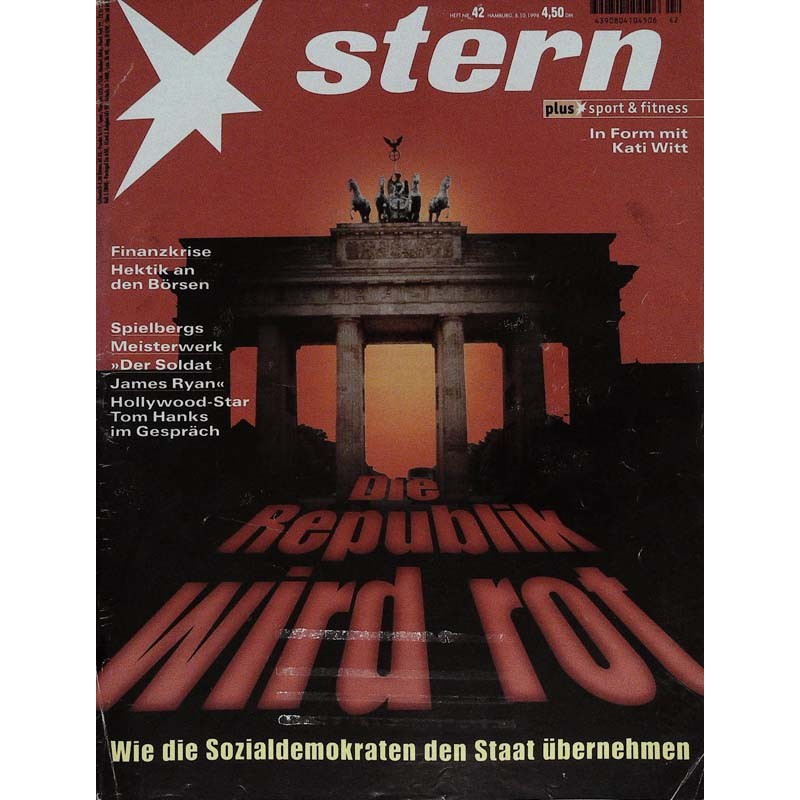 stern Heft Nr.42 / 8 Oktober 1998 - Die Republik wird rot