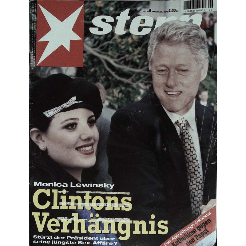 stern Heft Nr.6 / 29 Januar 1998 - Clintons Verhängnis