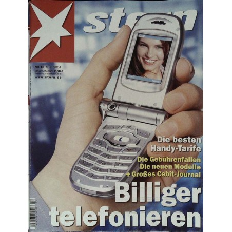 stern Heft Nr.13 / 18 März 2004 - Billiger telefonieren