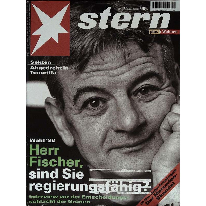 stern Heft Nr.4 / 15 Januar 1998 - Herr Fischer, sind Sie...