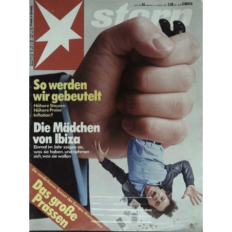stern Heft Nr.34 / 16 August 1979 - So werden wir gebeutelt