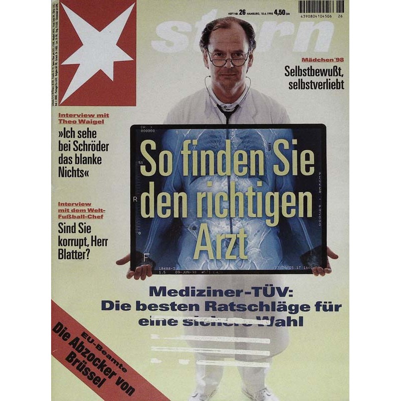 stern Heft Nr.26 / 18 Juni 1998 - So finden Sie den richtigen Arzt