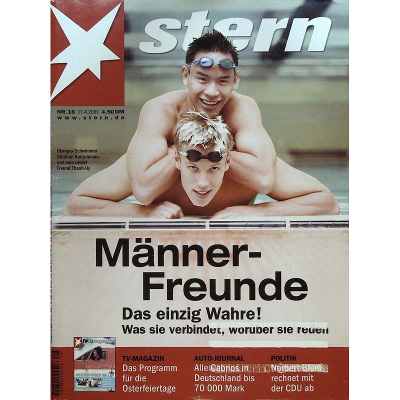 stern Heft Nr.16 / 11 April 2001 - Männer-Freunde