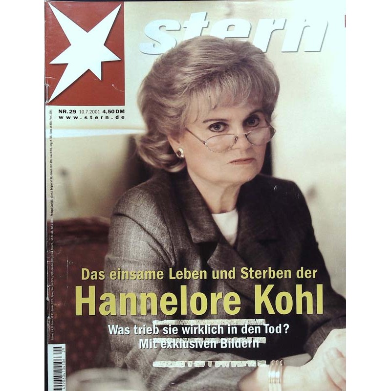 stern Heft Nr.29 / 10 Juli 2001 - Hannelore Kohl