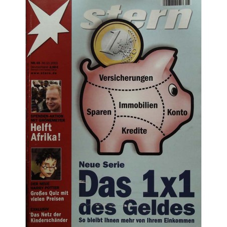 stern Heft Nr.45 / 30 Oktober 2003 - Das 1x1 des Geldes
