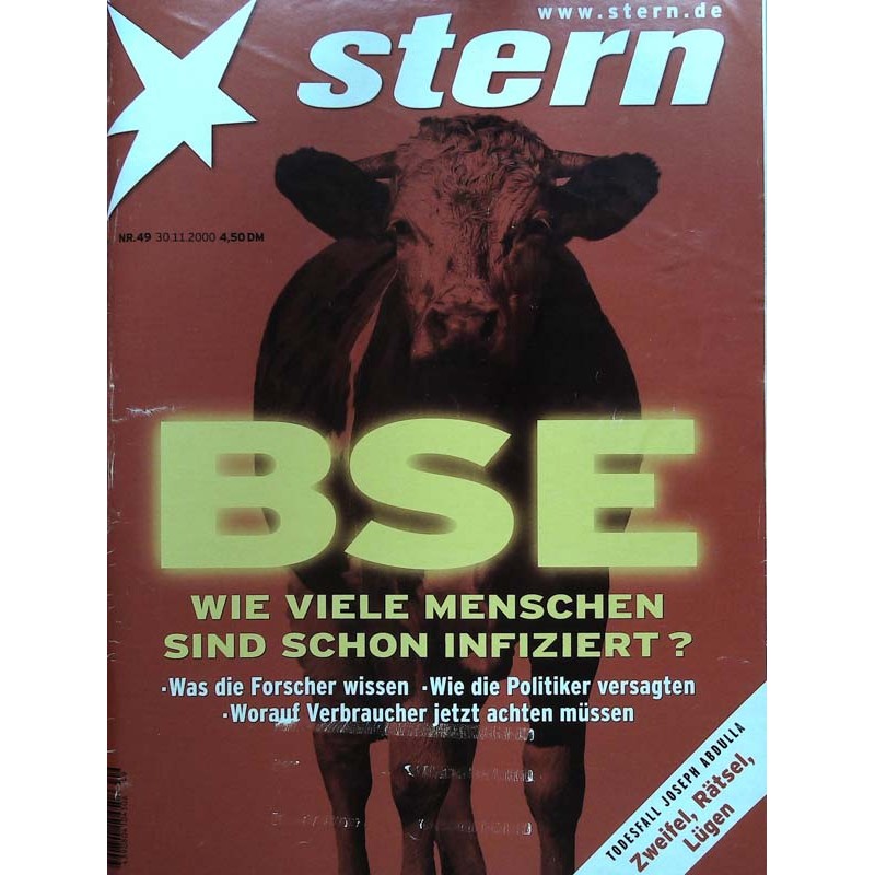 stern Heft Nr.49 / 30 November 2000 - BSE