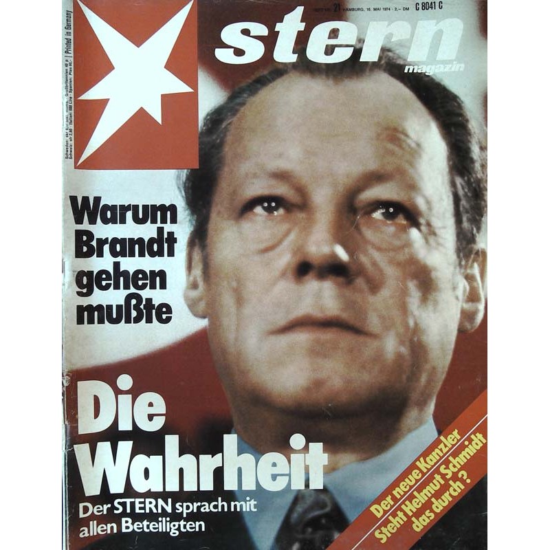 stern Heft Nr.21 / 16 Mai 1974 - Die Wahrheit