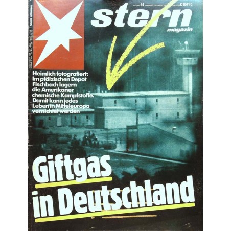 stern Heft Nr.34 / 19 August 1982 - Giftgas in Deutschland