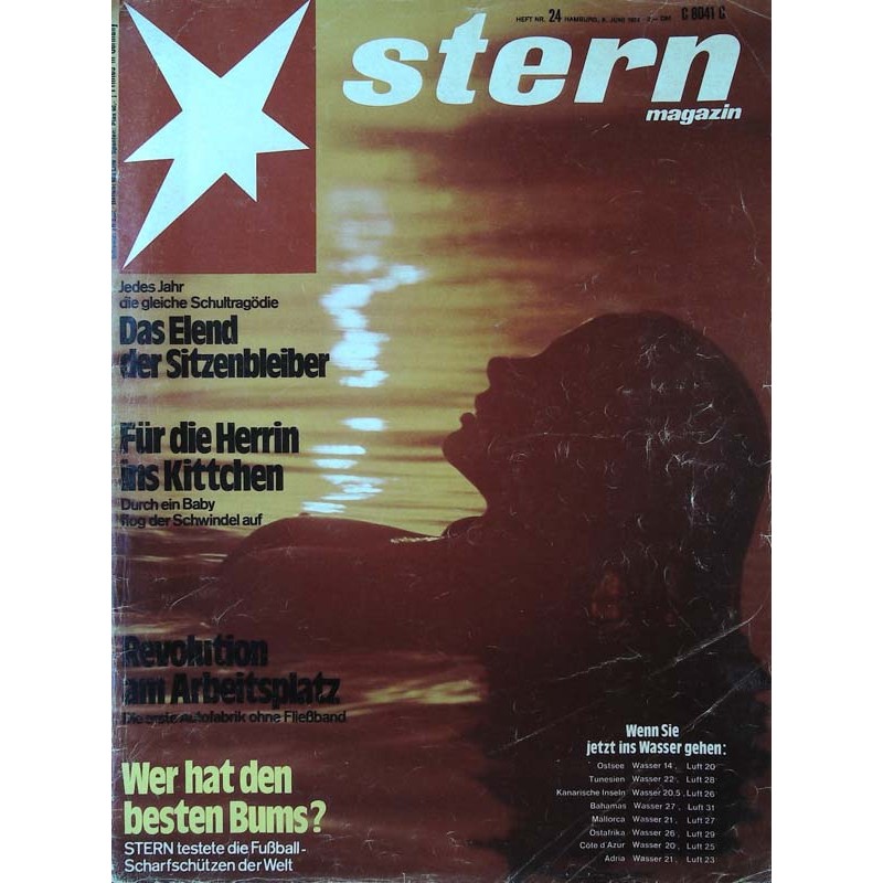 stern Heft Nr.24 / 6 Juni 1974 - Wasser Temperaturen