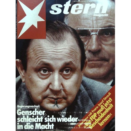 stern Heft Nr.39 / 23 September 1982 - Regierungswechsel