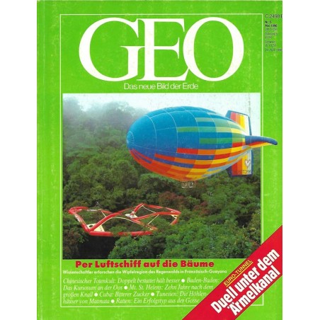 Geo Nr. 5 / Mai 1990 - Per Luftschiff auf die Bühne