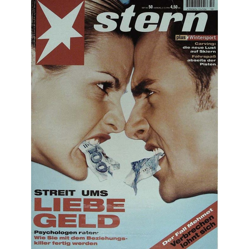 stern Heft Nr.50 / 3 Dezember 1998 - Streit ums Liebe Geld