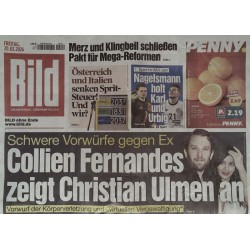 Bild Zeitung Freitag, 20 März 2026 - Collien Fernandes Anzeige