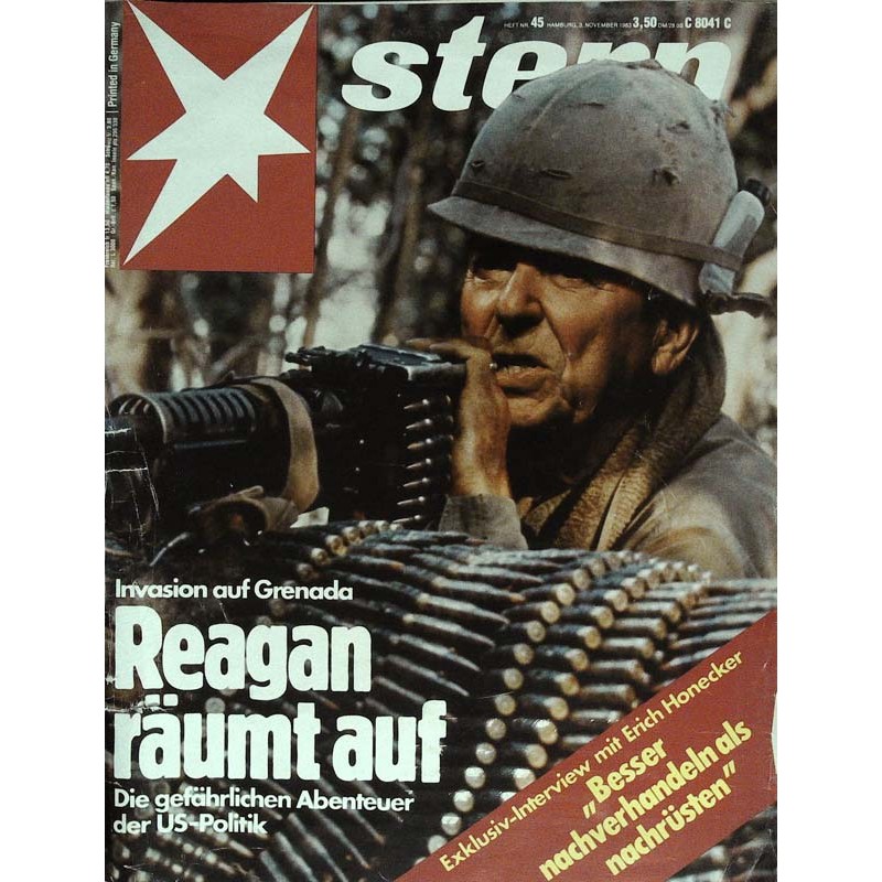 stern Heft Nr.45 / 3 November 1983 - Reagan räumt auf