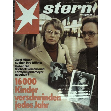 stern Heft Nr.46 / 6 November 1975 - Mütter suchen ihre Söhne