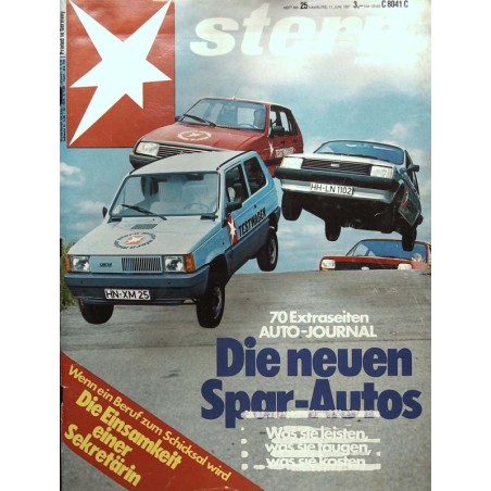 stern Heft Nr.25 / 11 Juni 1981 - Die neuen Spar-Autos