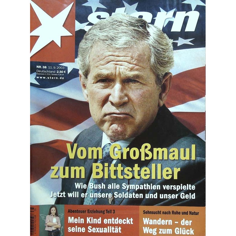 stern Heft Nr.38 / 11 September 2003 - Vom Großmaul zum Bittsteller