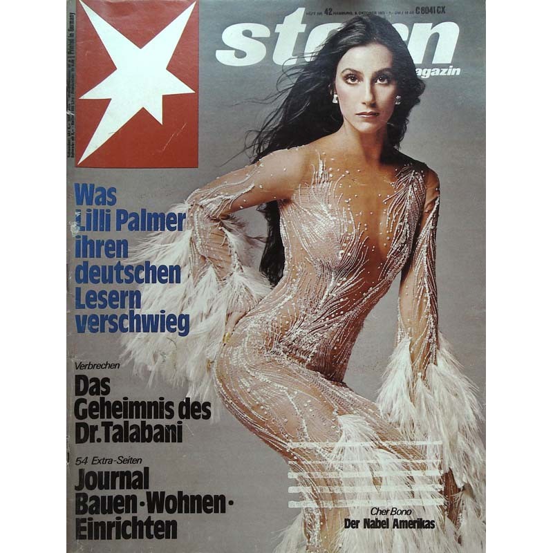 stern Heft Nr.42 / 9 Oktober 1975 - Cher Bono
