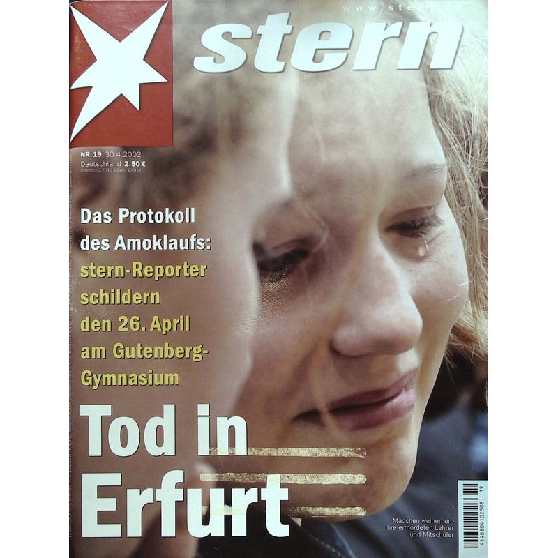 stern Heft Nr.19 / 30 April 2002 - Tod in Erfurt