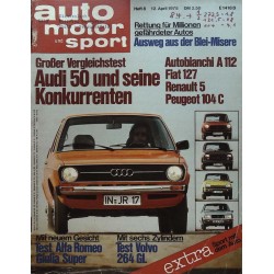 auto motor & sport Heft 8 / 12 April 1975 - Audi 50