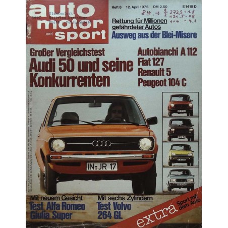 auto motor & sport Heft 8 / 12 April 1975 - Audi 50