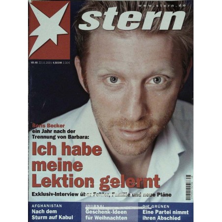 stern Heft Nr.48 / 22 November 2001 - Boris Becker Lektion