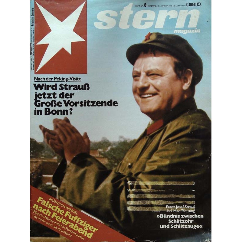 stern Heft Nr.6 / 30 Januar 1975 - Nach der Peking-Visite