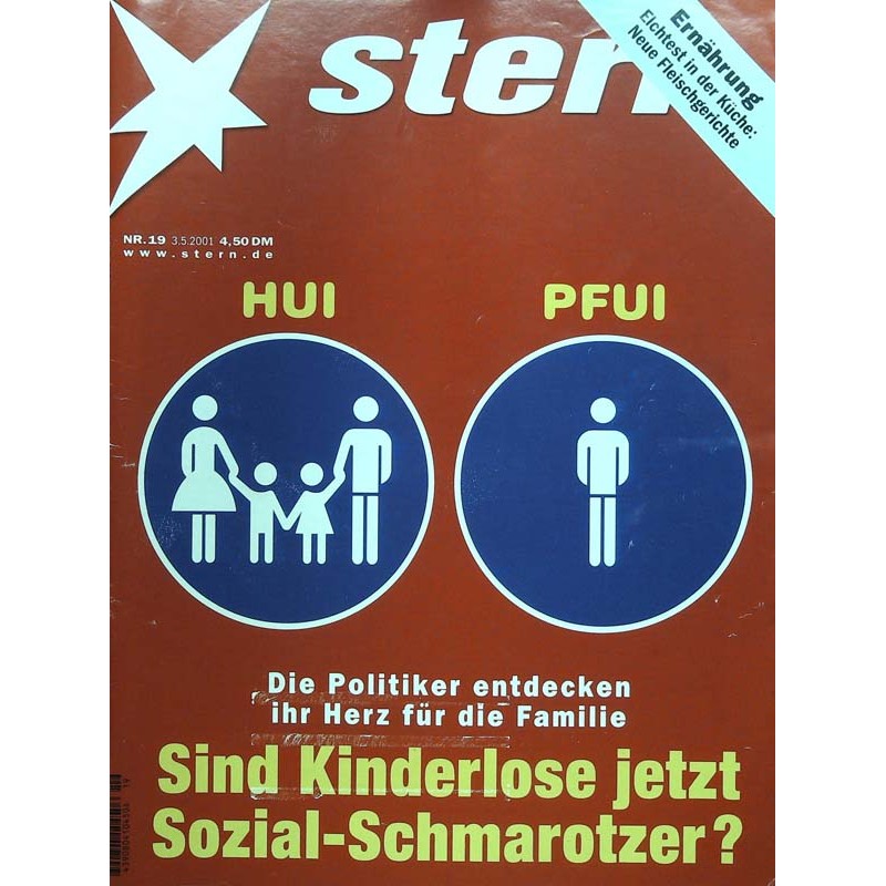 stern Heft Nr.19 / 3 Mai 2001 - Kinderlose Sozial-Schmarotzer?