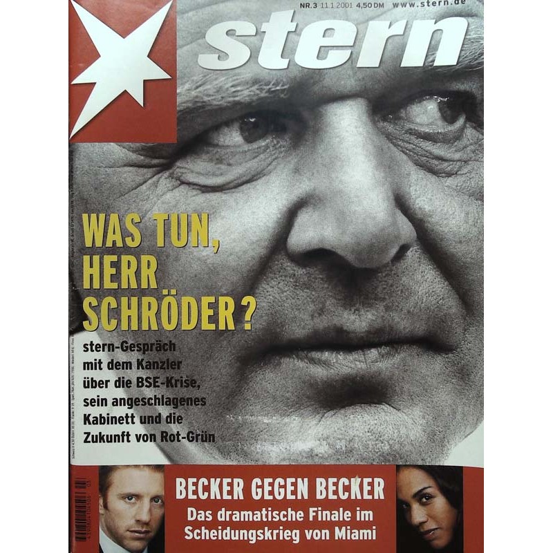 stern Heft Nr.3 / 11 Januar 2001 - Was tun, Herr Schröder?