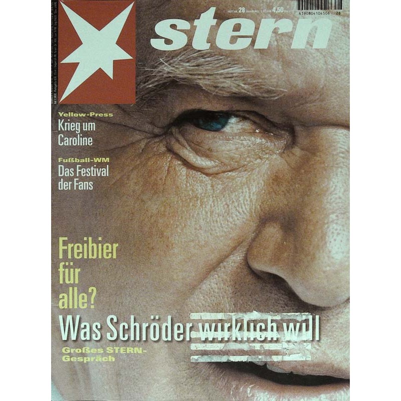 stern Heft Nr.28 / 2 Juli 1998 - Was Schröder wirklich will