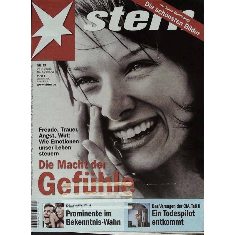 stern Heft Nr.35 / 21 August 2003 - Die Macht der Gefühle