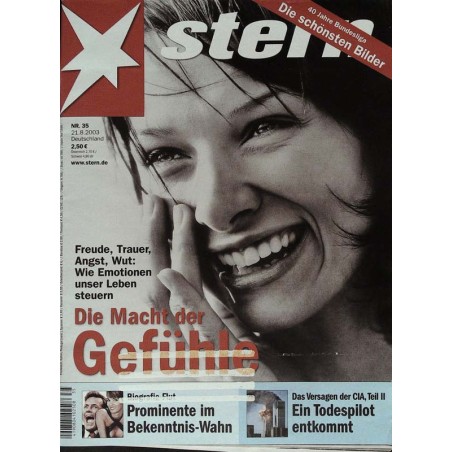 stern Heft Nr.35 / 21 August 2003 - Die Macht der Gefühle