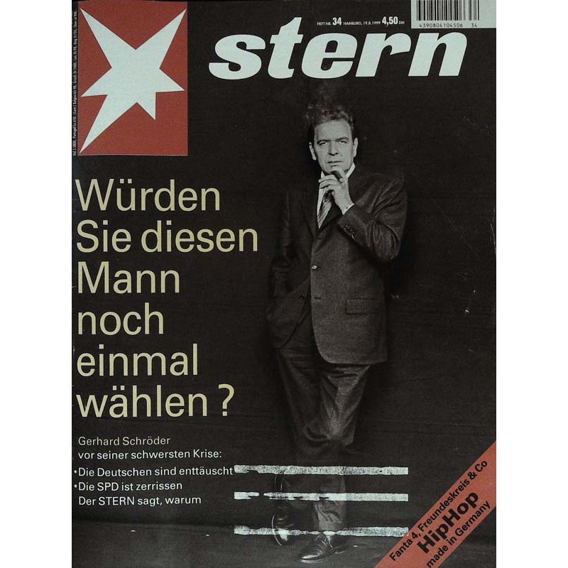 stern Heft Nr.34 / 19 August 1999 - Gerhard Schröder