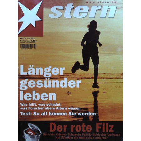 stern Heft Nr.12 / 14 März 2002 - Länger gesünder leben
