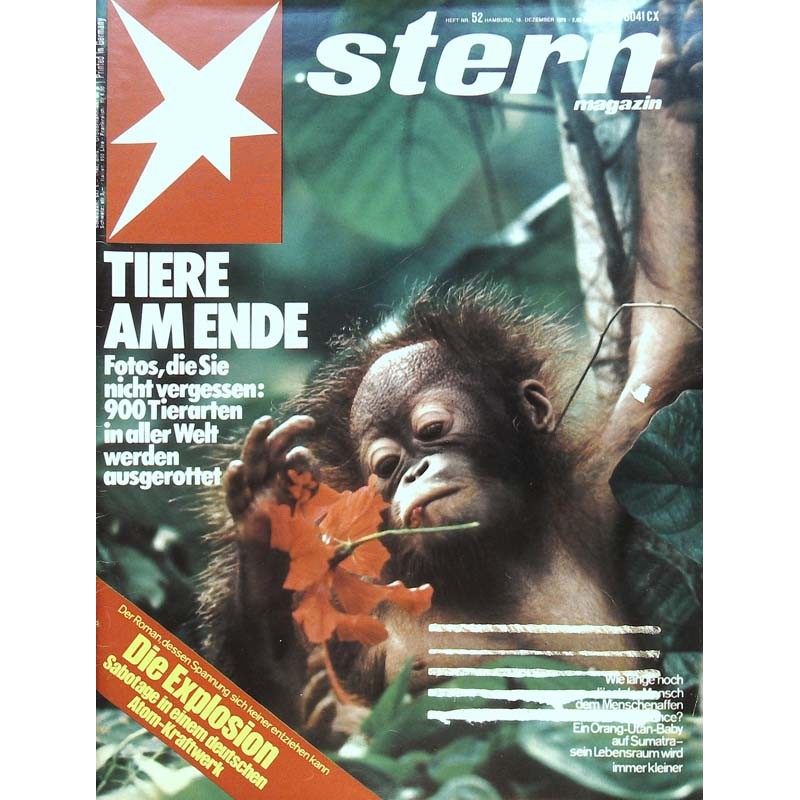 stern Heft Nr.52 / 18 Dezember 1975 - Tiere am Ende