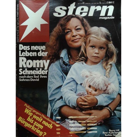 stern Heft Nr.41 / 1 Oktober 1981 - Das neue Leben der Romy Schneider