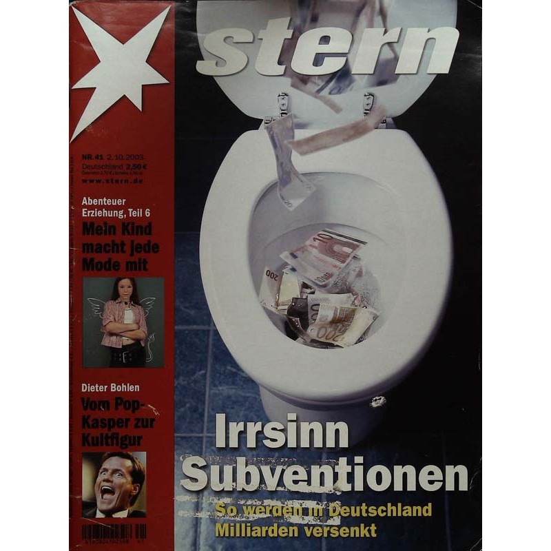 stern Heft Nr.41 / 2 Oktober 2003 - Irrsinn Subventionen