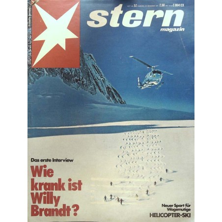 stern Heft Nr.52 / 20 Dezember 1978 - Helicopter-Ski