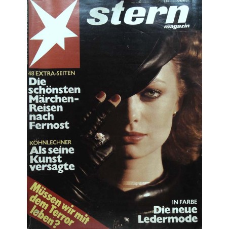 stern Heft Nr.43 / 13 Oktober 1977 - Die neue Ledermode