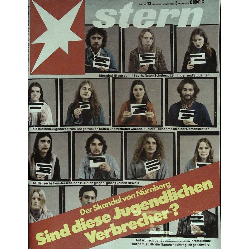 stern Heft Nr.13 / 19 März 1981 - Der Skandal von Nürnberg